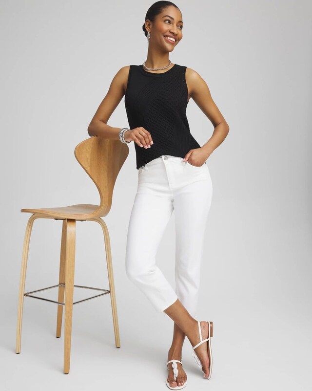 No Stain Girlfriend Cropped Jeans - image 2